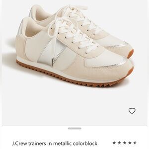 J. Crew Trainers in Metallic Colorblock, Size 8
